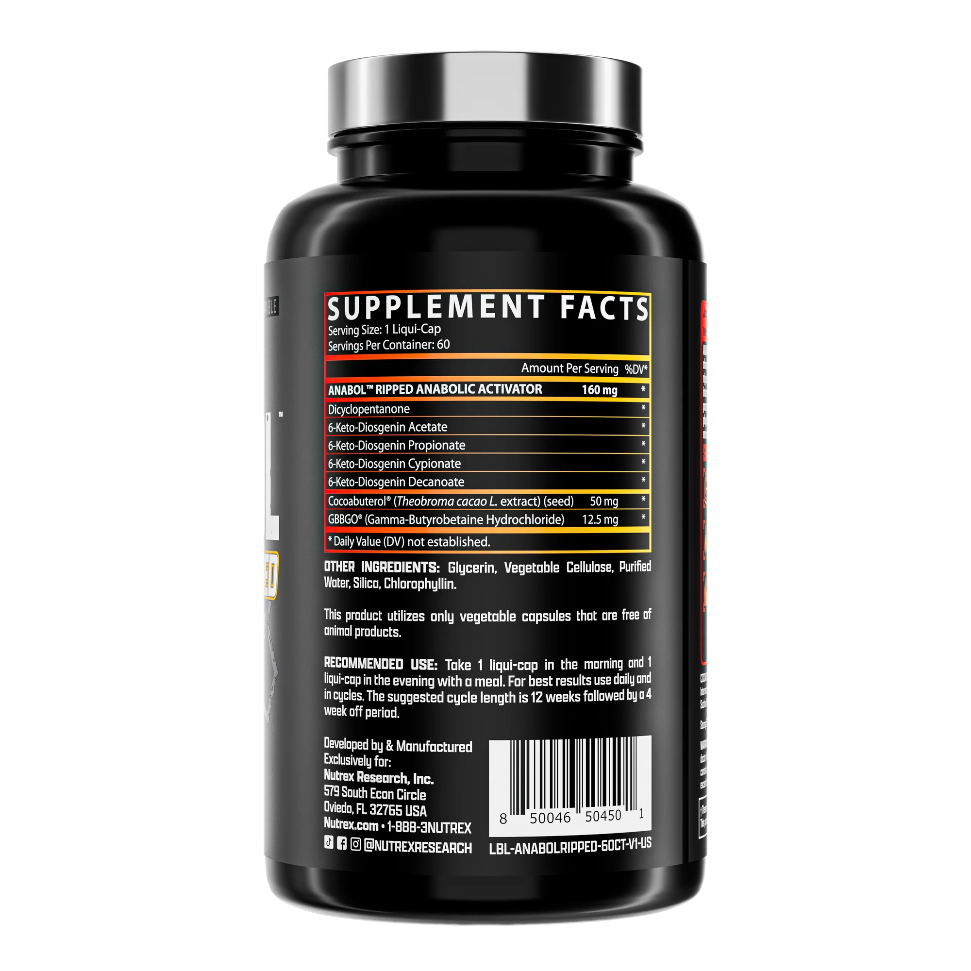 Nutrex Research - Anabol Ripped - ANABOLIC ACTIVATOR & FAT BURNER - 60 Capsules