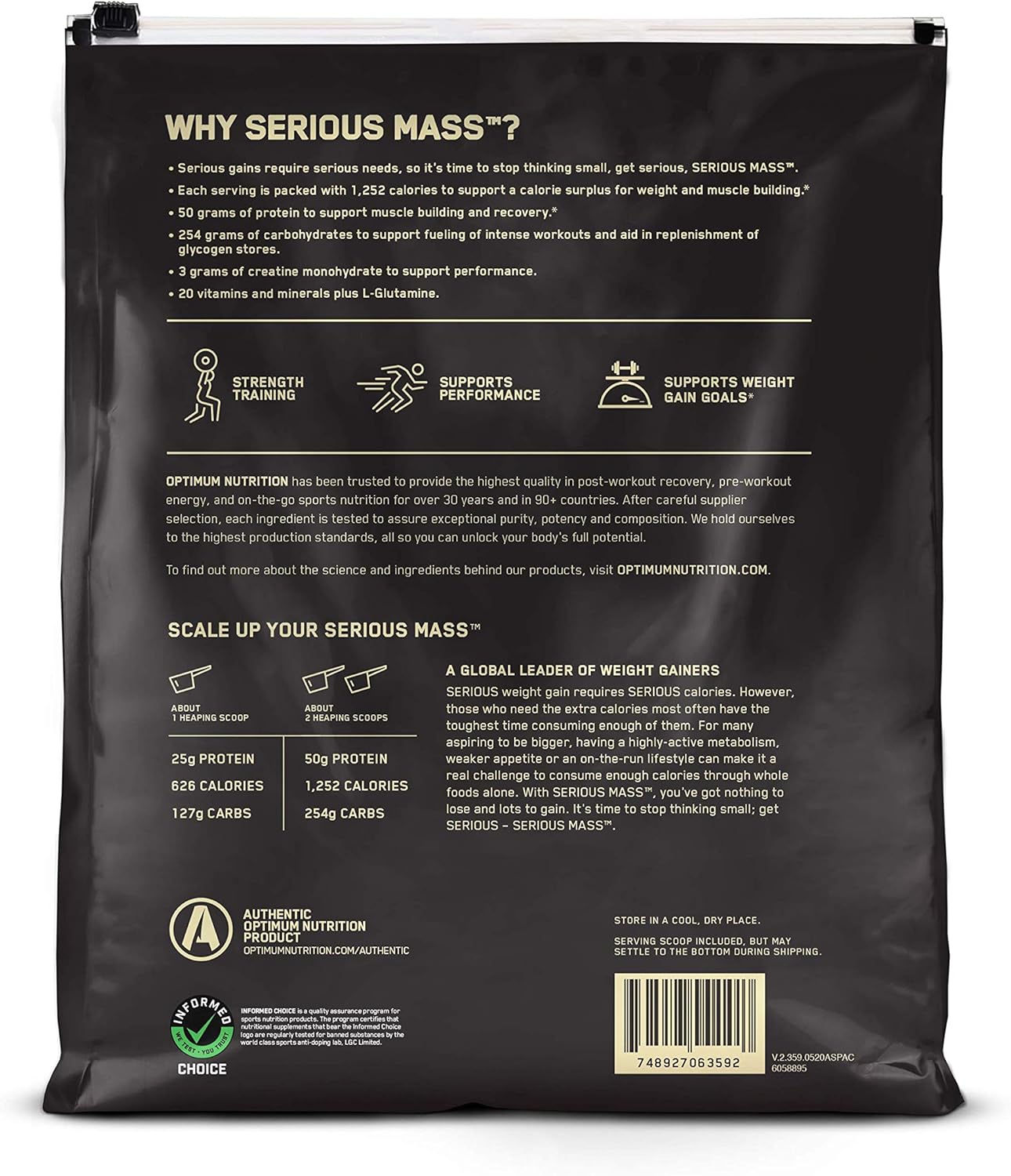 Optimum Nutrition - Serious Mass - 5.44kg