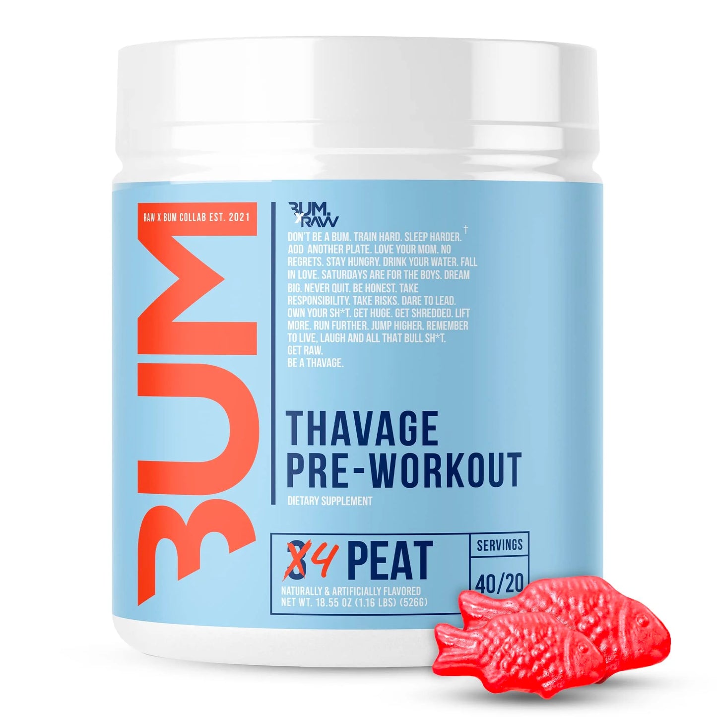 CBUM x RAW THAVAGE Pre-Workout - 40 Servings