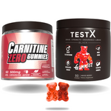L-Carnitine Fat Burners Gummies + TestX Gummies Twin Pack