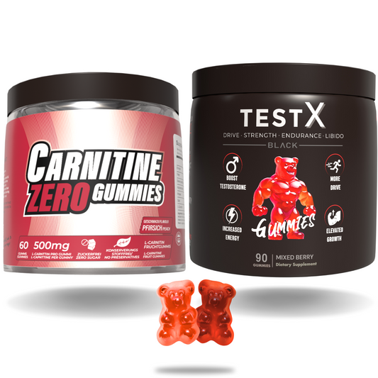 L-Carnitine Fat Burners Gummies + TestX Gummies Twin Pack