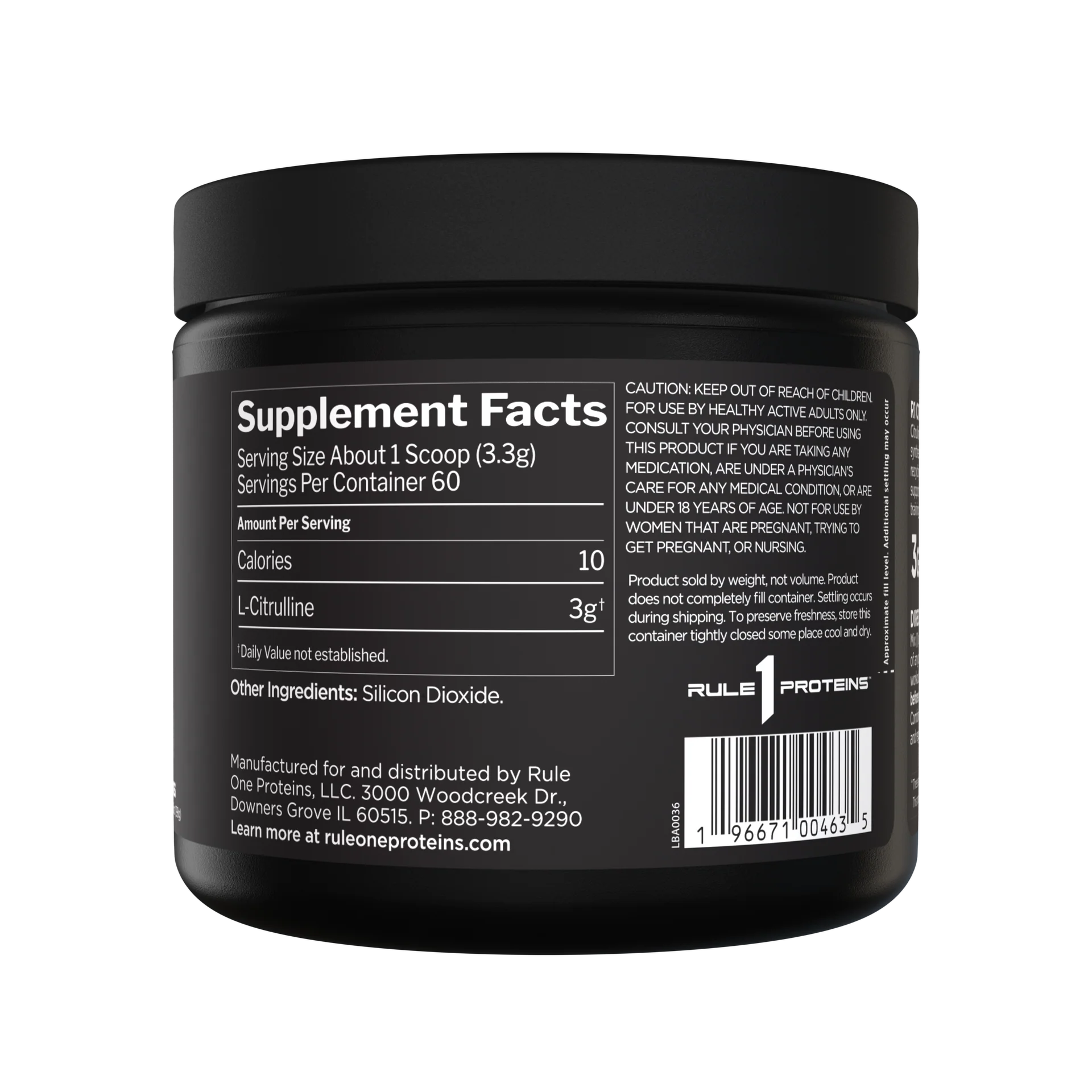 Rule 1 - L - Citrulline - 60 Serves