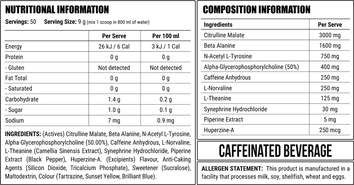 Faction Labs - Disorder PRE-WORKOUT (50 Servings)