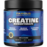 Famous Nutrition Sport Creatine Monohydrate Powder Unflavoured 300g - 100 serves