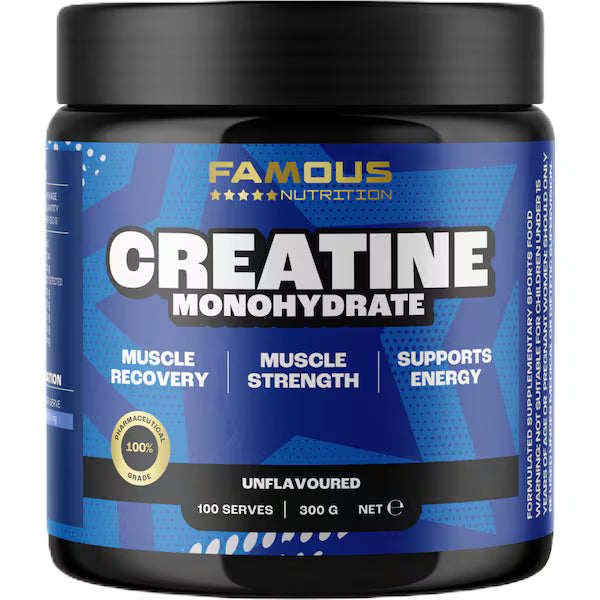 Famous Nutrition Sport Creatine Monohydrate Powder Unflavoured 300g - 100 serves