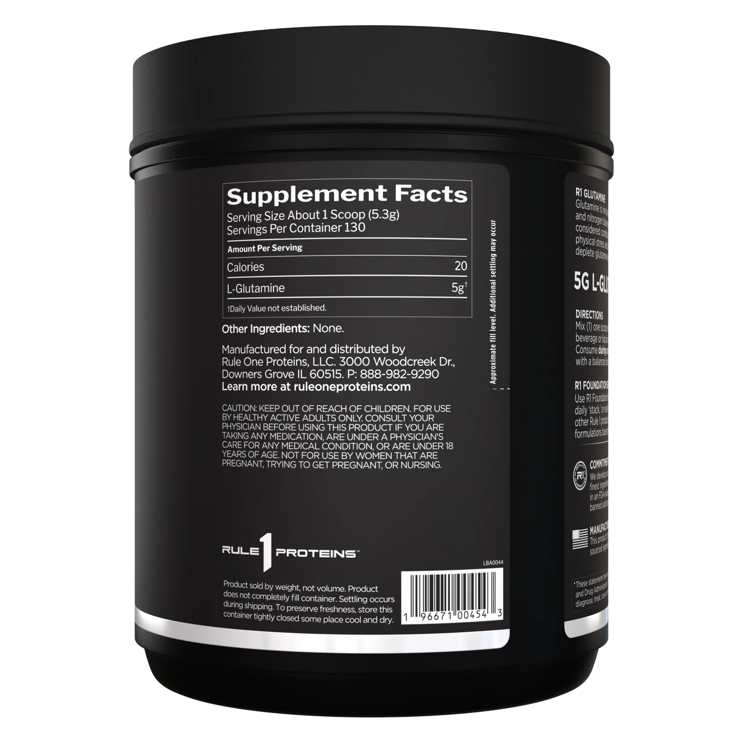 Rule 1 - Glutamine - Workout Recovery Support - Unflavoured