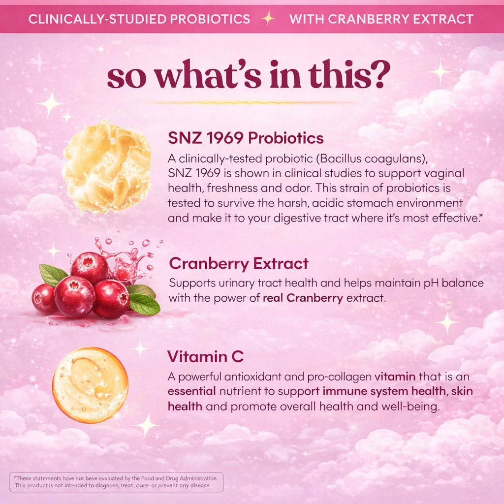 Women's Vaginal Probiotic Gummies with Cranberry