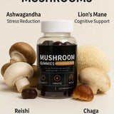 10 Mushroom Blend Gummies - Raspberry Flavour