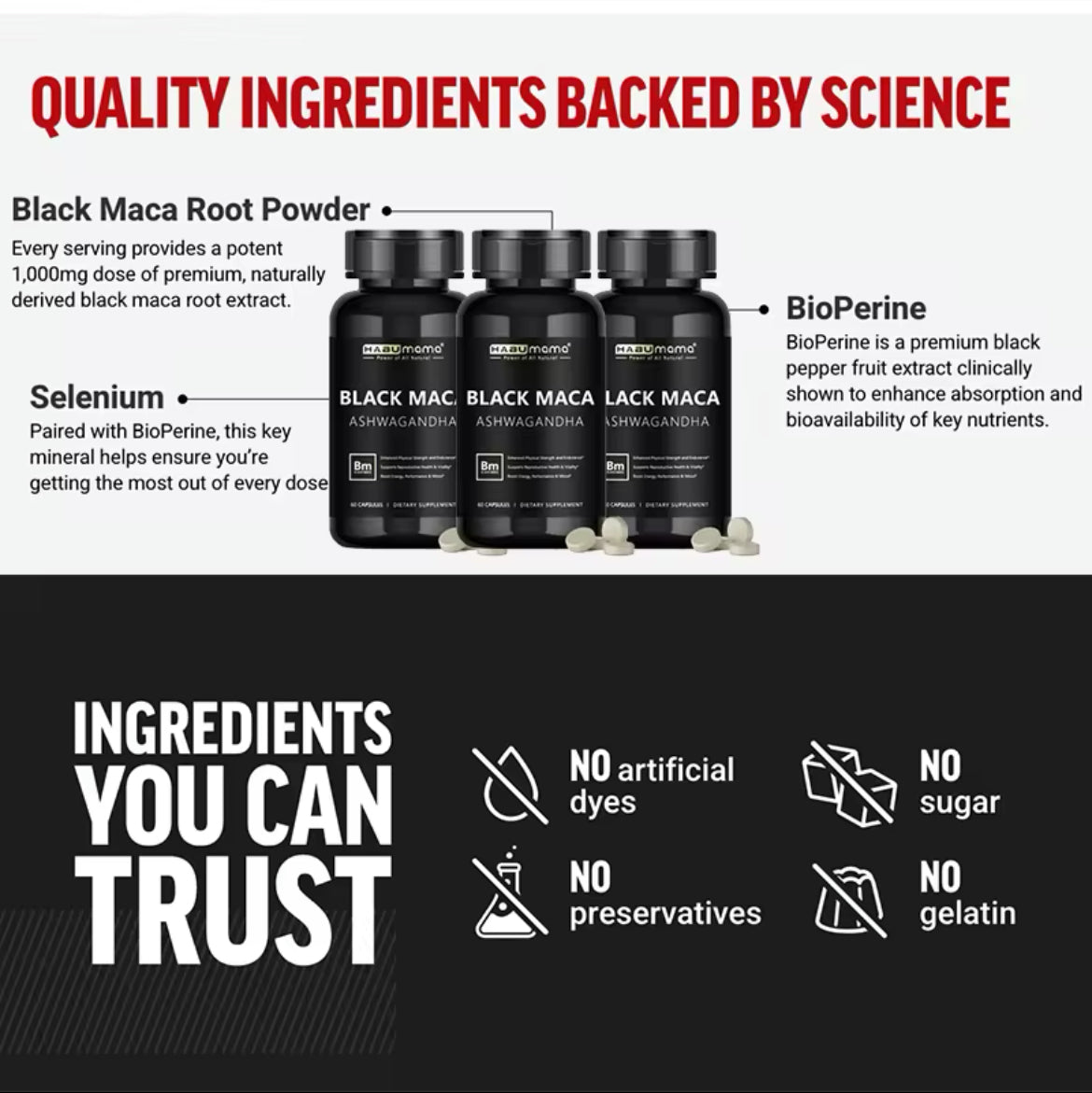 Black Maca with Ashwagandha - Natural Libido Booster