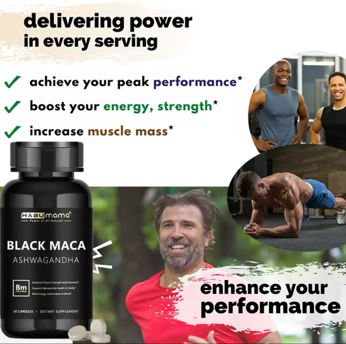 Black Maca with Ashwagandha - Natural Libido Booster