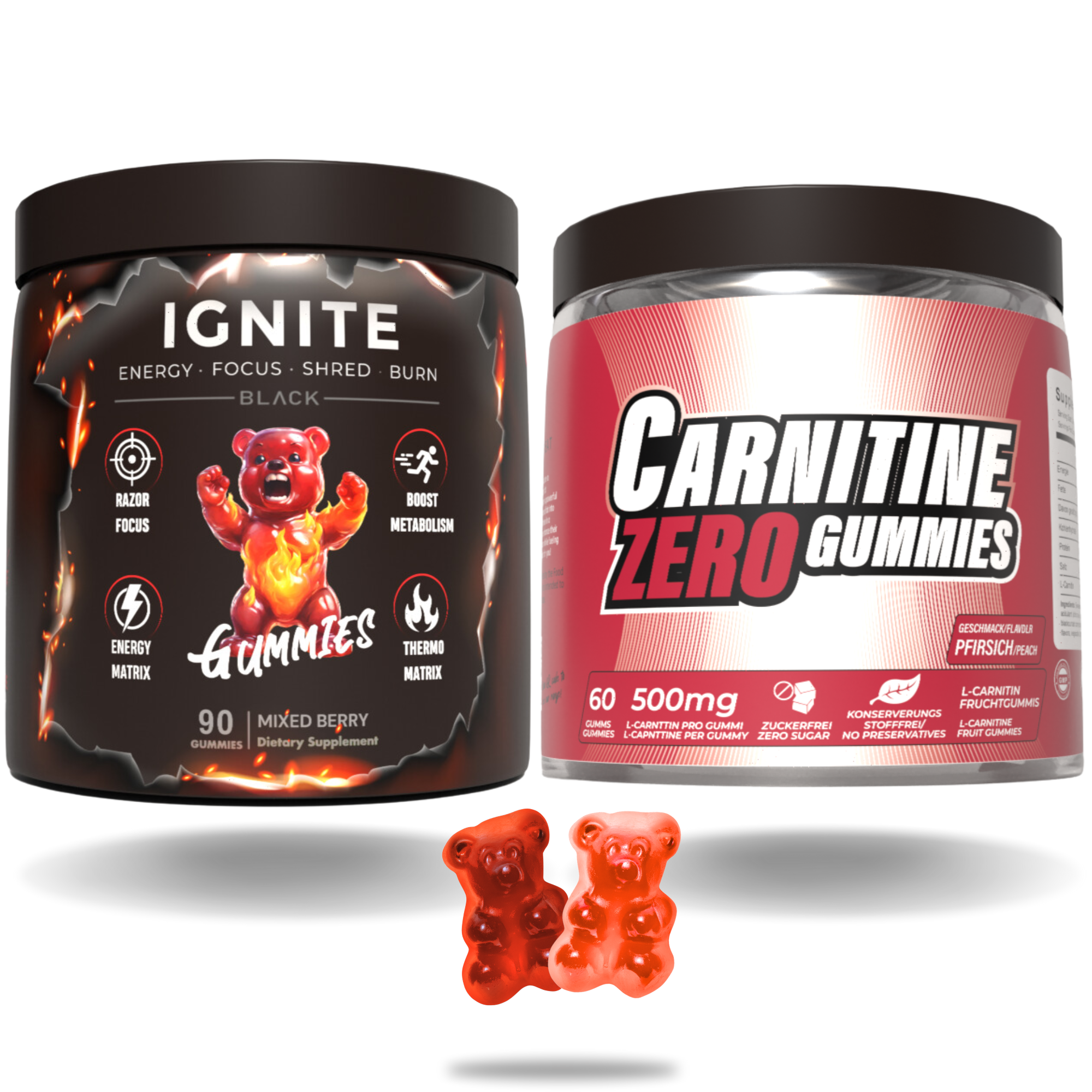 Ignite Fat Burner Gummies + L-Carnitine Gummies Twin Pack