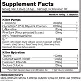 Killer Labz NOXIOUS – Stim-Free Extreme Pump Pre-Workout - 345g - 30 Serves
