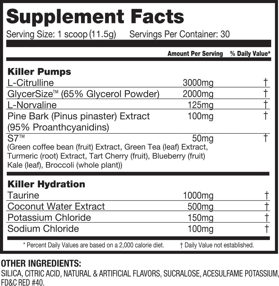 Killer Labz NOXIOUS – Stim-Free Extreme Pump Pre-Workout - 345g - 30 Serves