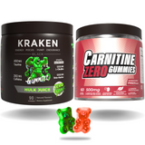 L-Carnitine Fat Burners Gummies + Kraken Preworkout Gummies Twin Pack
