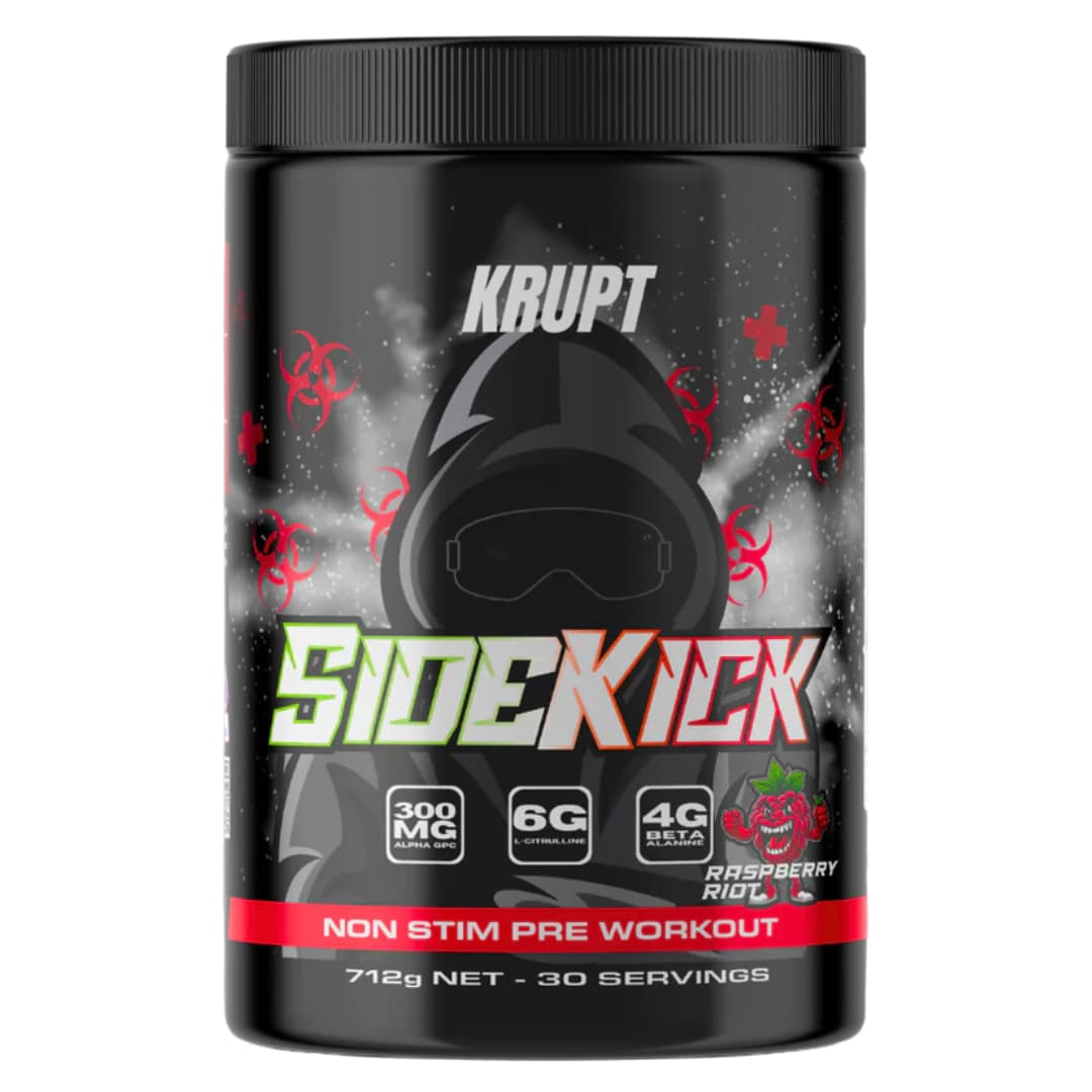 Krupt - SIDEKICK - Non-Stim Pre-Workout - 30 Serves