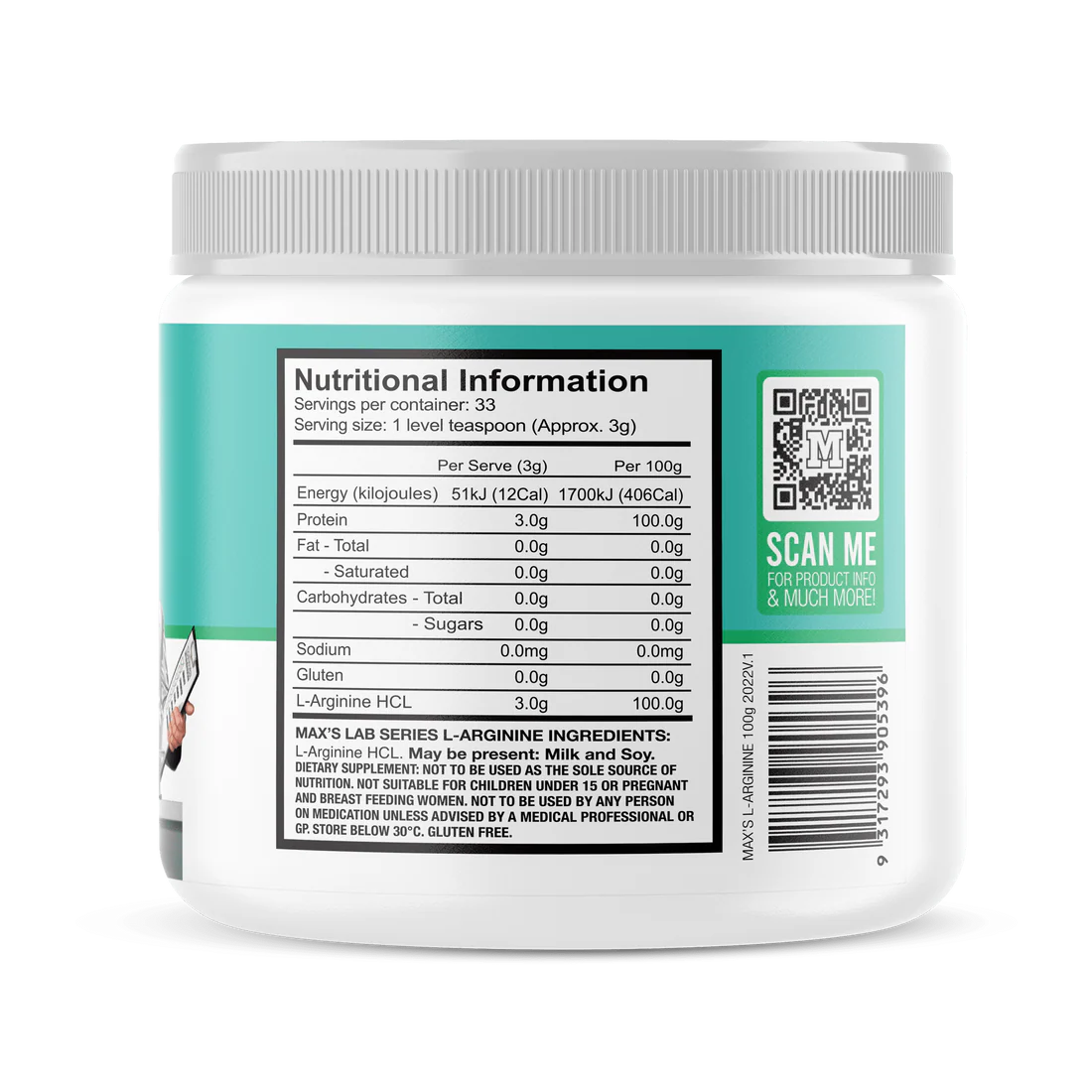 MAX'S - L-Arginine - 33 Serves