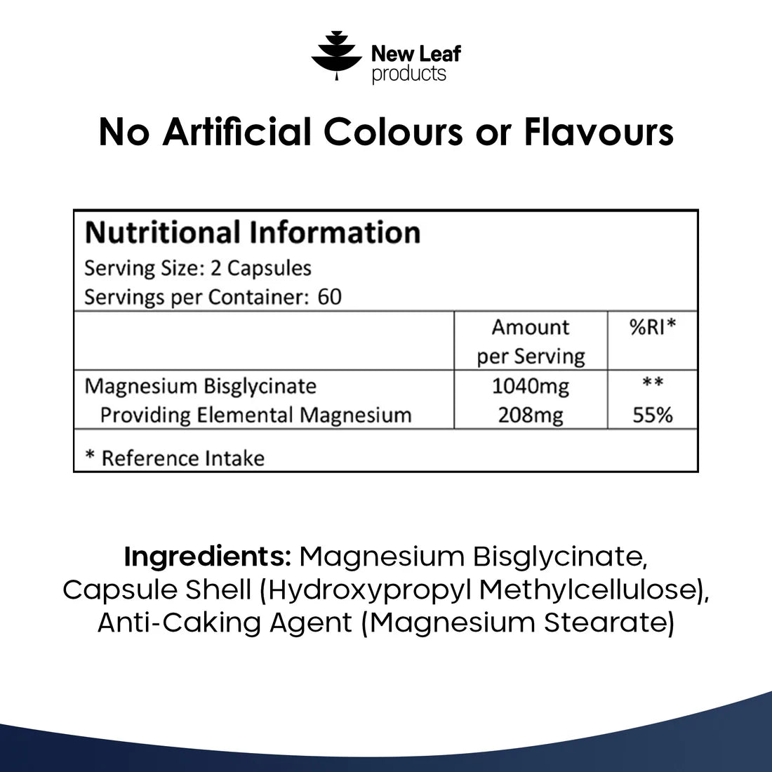 New Leaf - Magnesium Glycinate - 120 Capsules