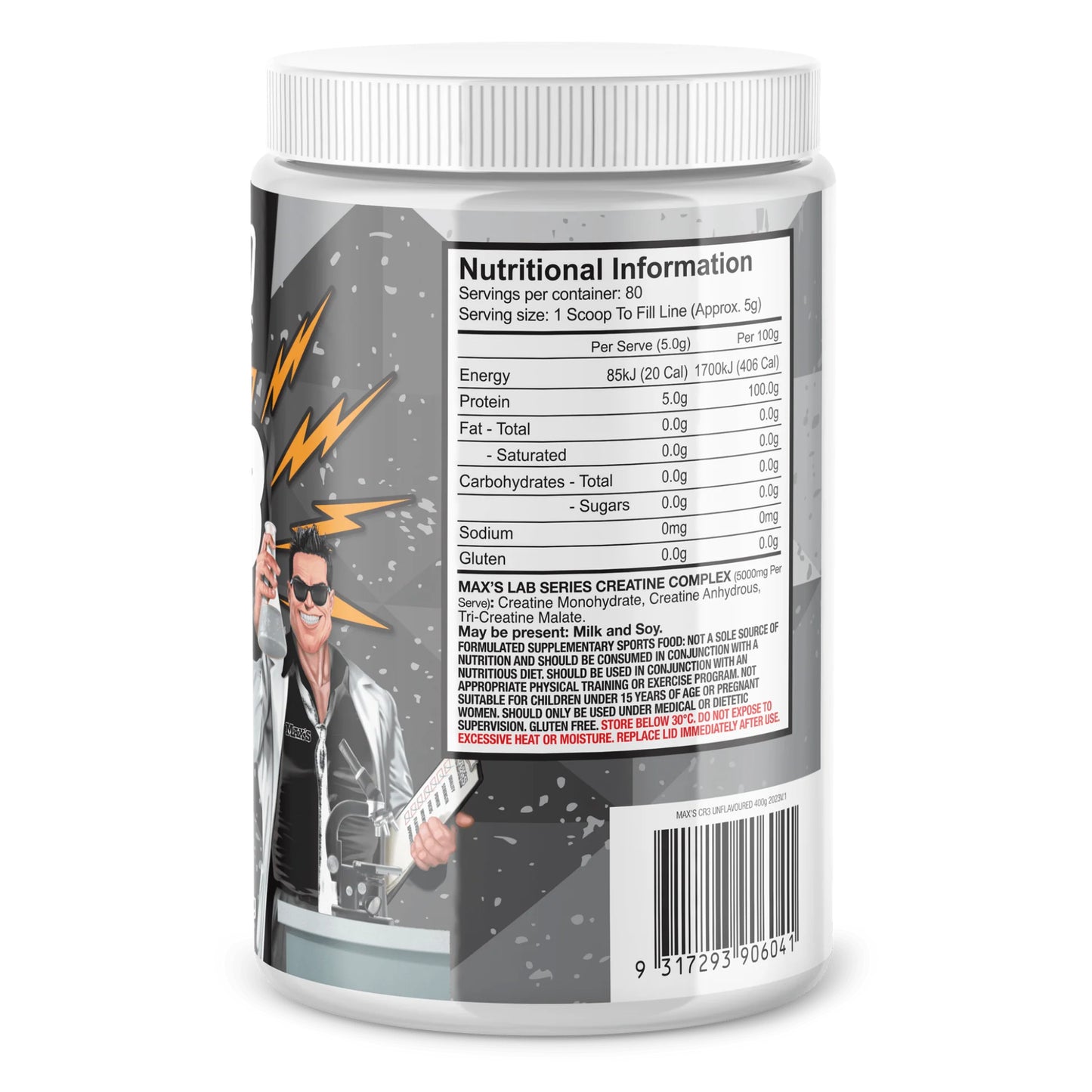 Max's Lab Series CRx3 Creatine Blend - 400g - 80 Serves