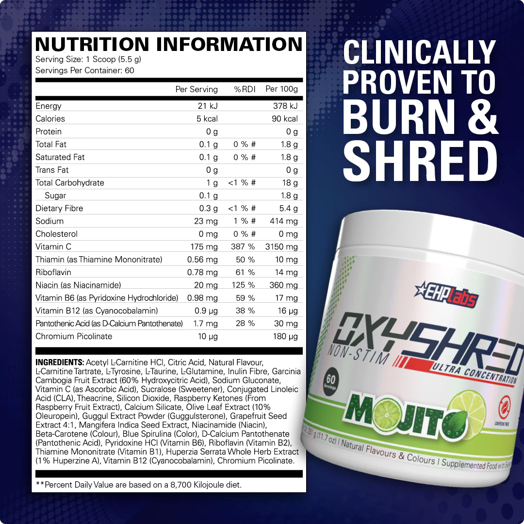 EHP Labs - Oxyshred - NON-STIM - 60 Serves