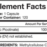 Nutrivein - Zinc Picolinate - 120 Capsules