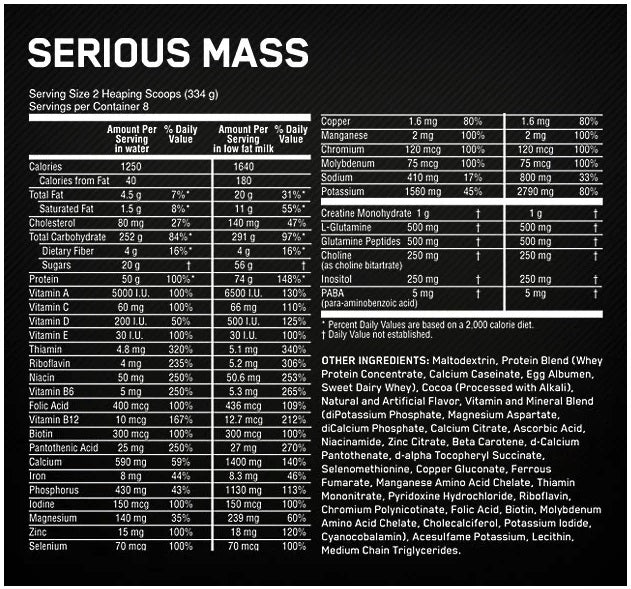 Optimum Nutrition - Serious Mass - 5.44kg