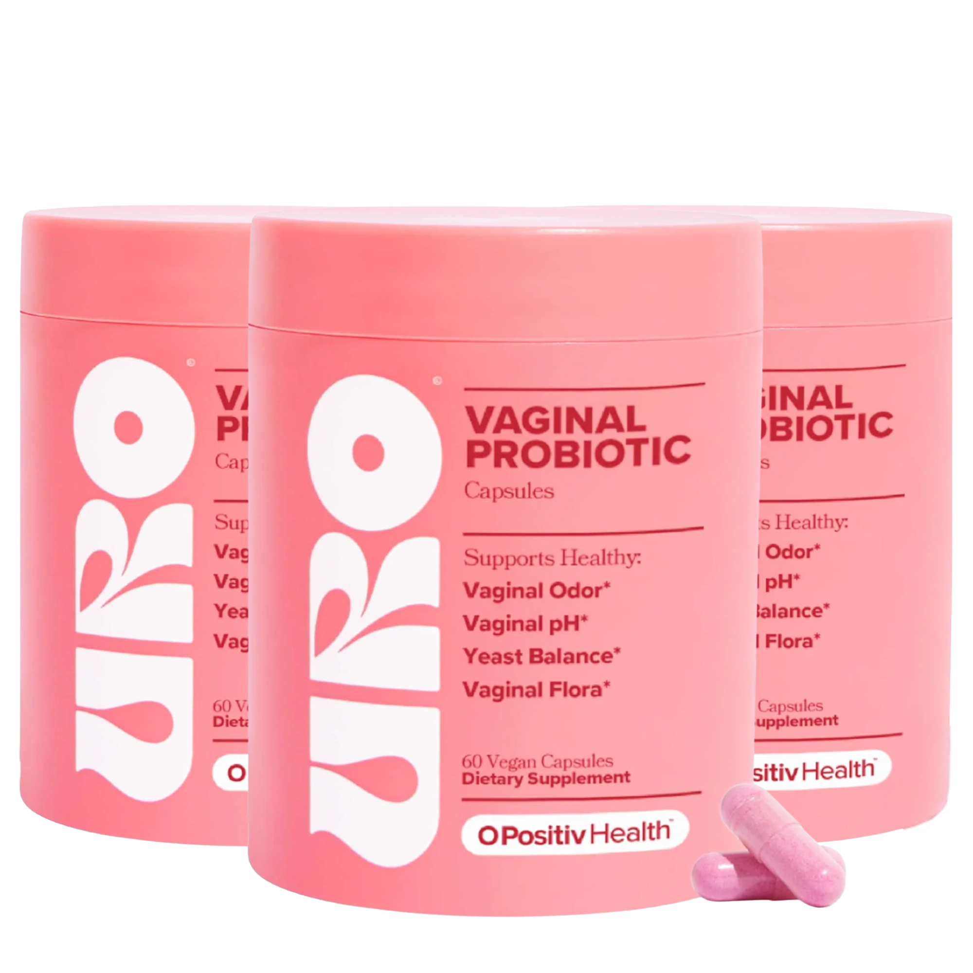 O Positiv - URO - Vaginal Probiotic – pH Balance & Odor Support for Women – 60 Caps