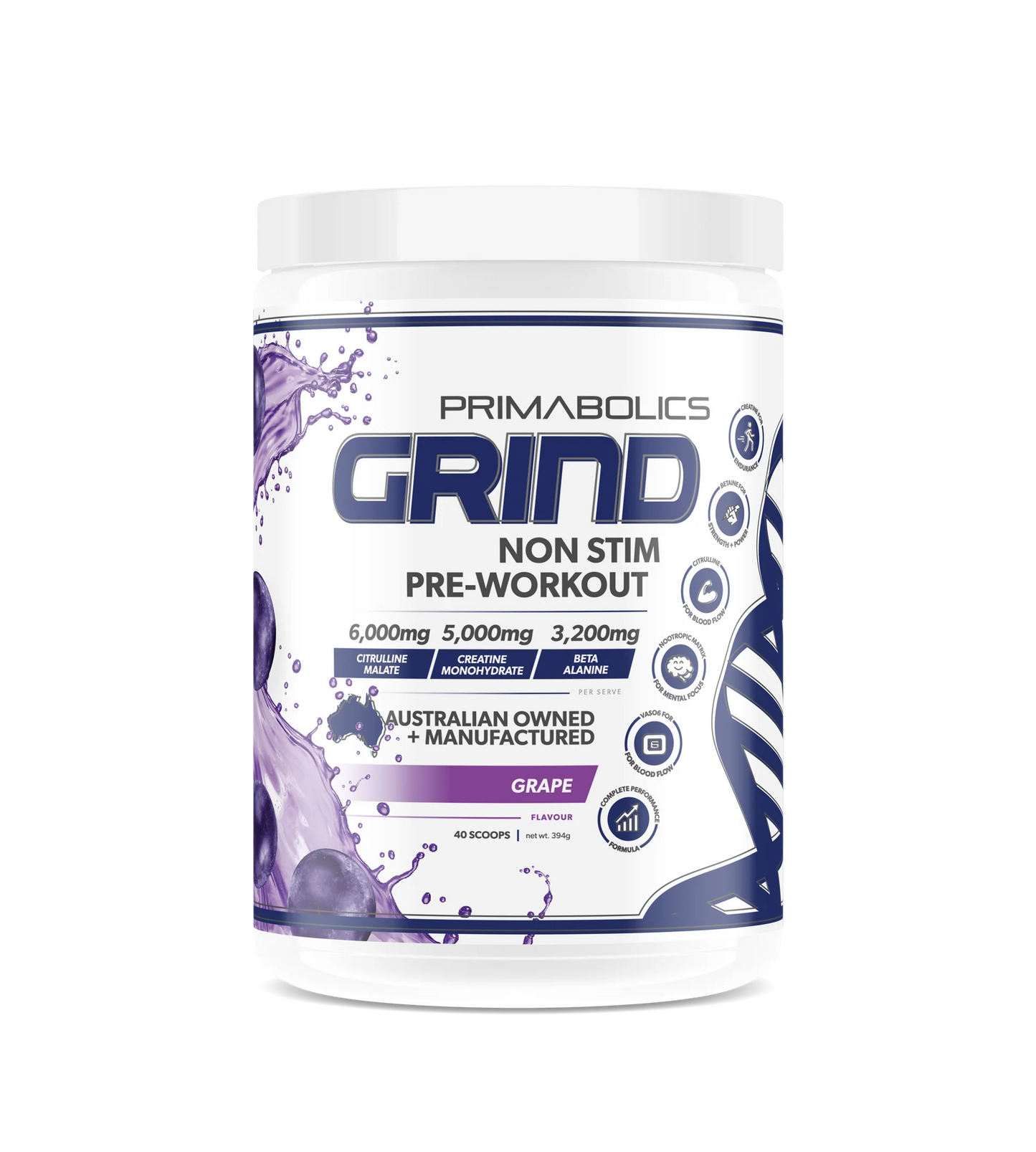 Primabolics Grind - PUMP Formula Pre-Workout - 40 Serves