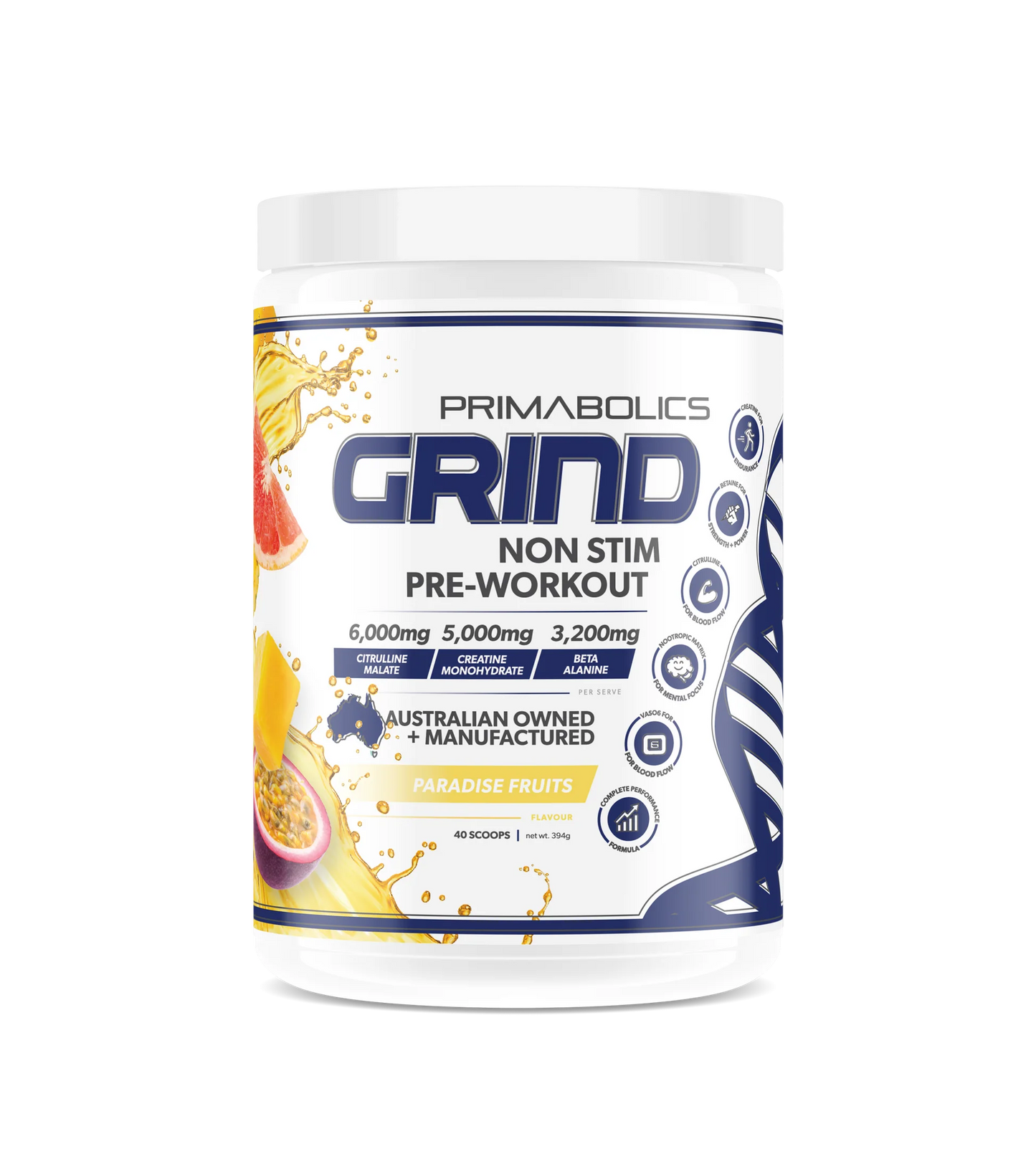 Primabolics Grind - PUMP Formula Pre-Workout - 40 Serves