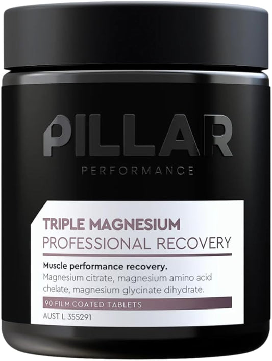 Pillar Performance - Triple Magnesium - Professional Recovery Supplement - 90 Tablets