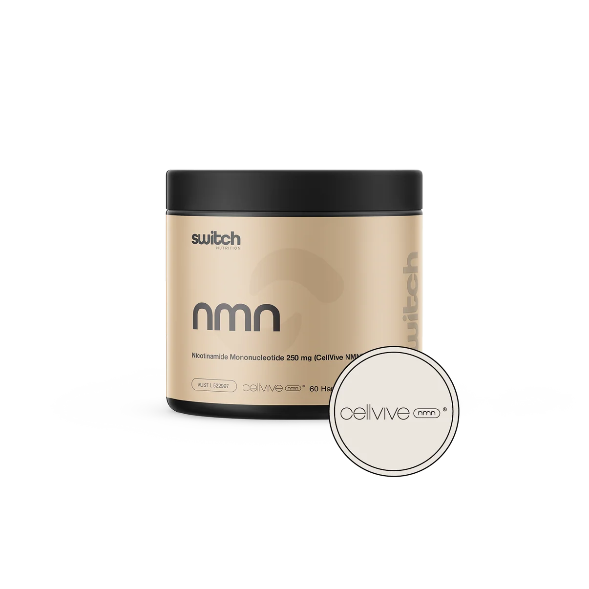 Switch Nutrition - NMN - Pure Nicotinamide Mononucleotide - 60 Capsules