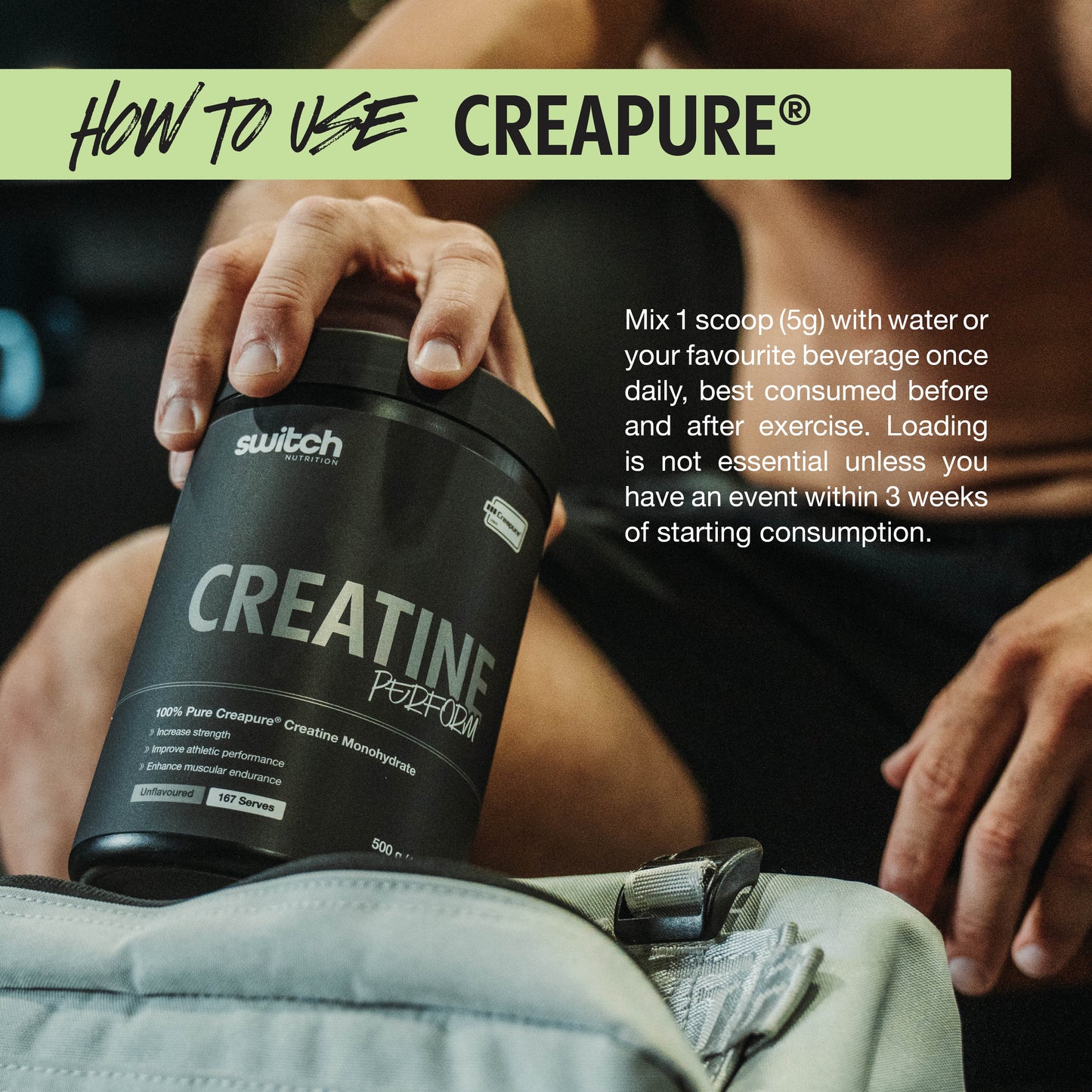 Switch Nutrition - Creatine Perform - Creapure - 500g (167 Serves)