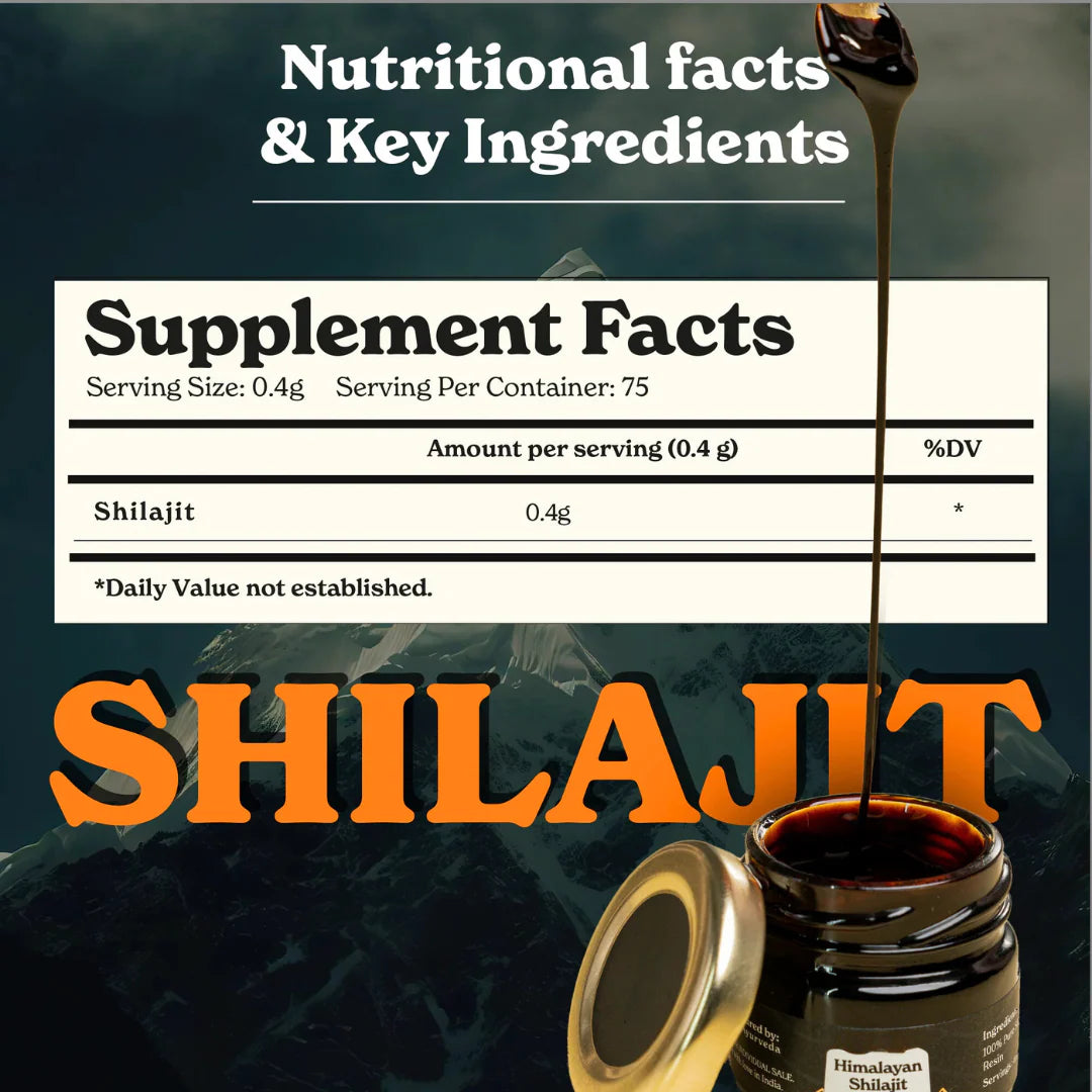 Himalayan Shilajit - Pure Shilajit Resin - 30g (60 Serves)