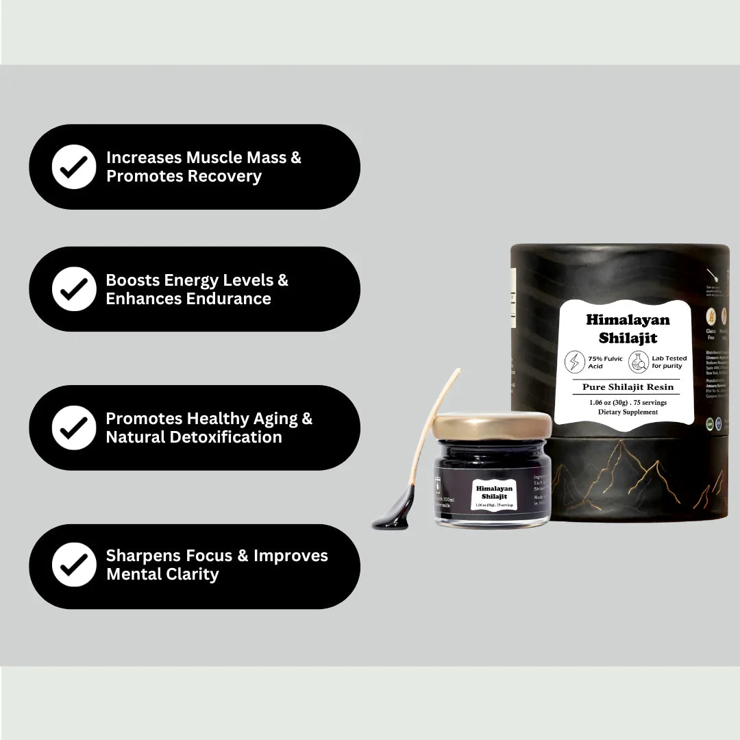 Himalayan Shilajit - Pure Shilajit Resin - 30g (60 Serves)