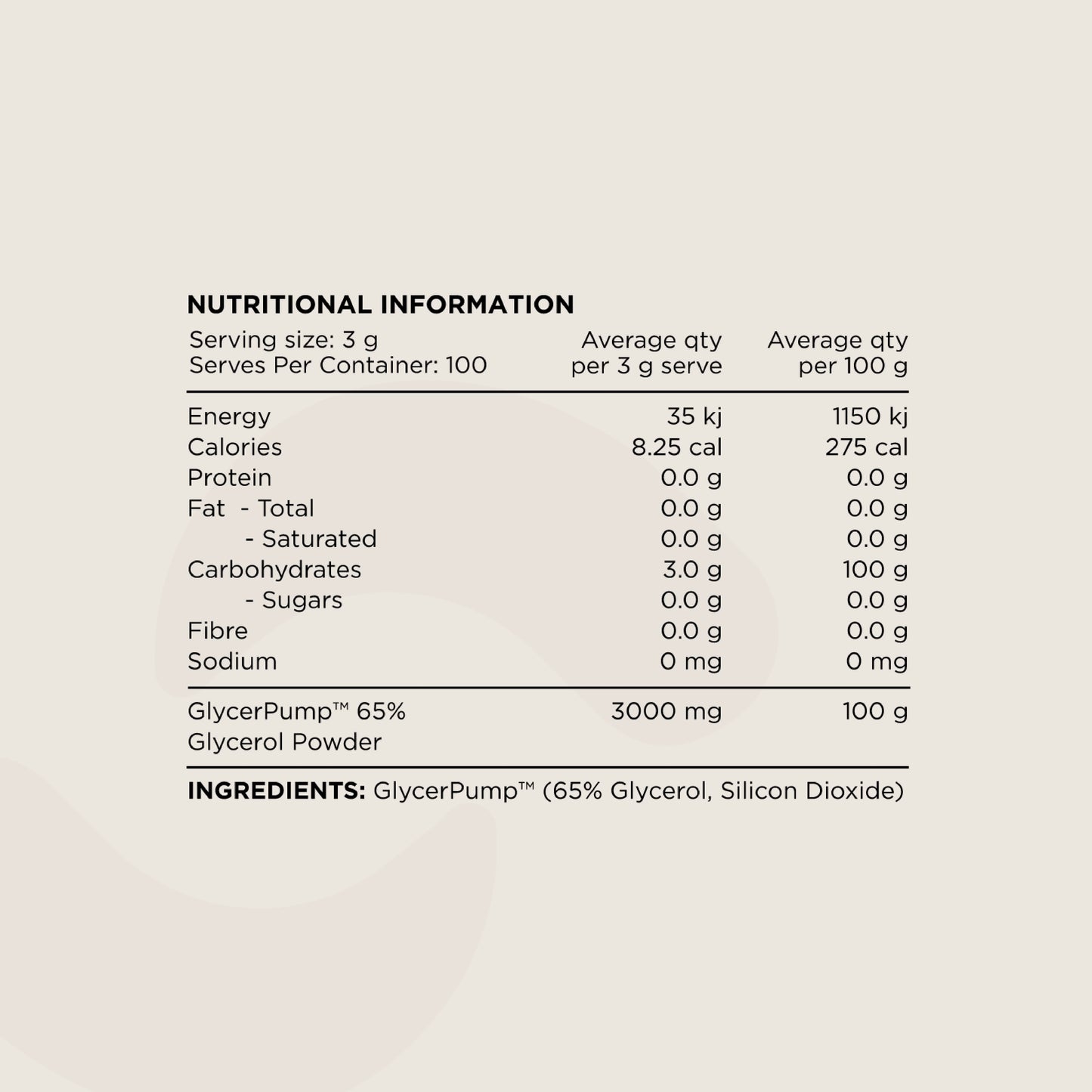 Switch Nutrition - Glycerol - 100 Serves