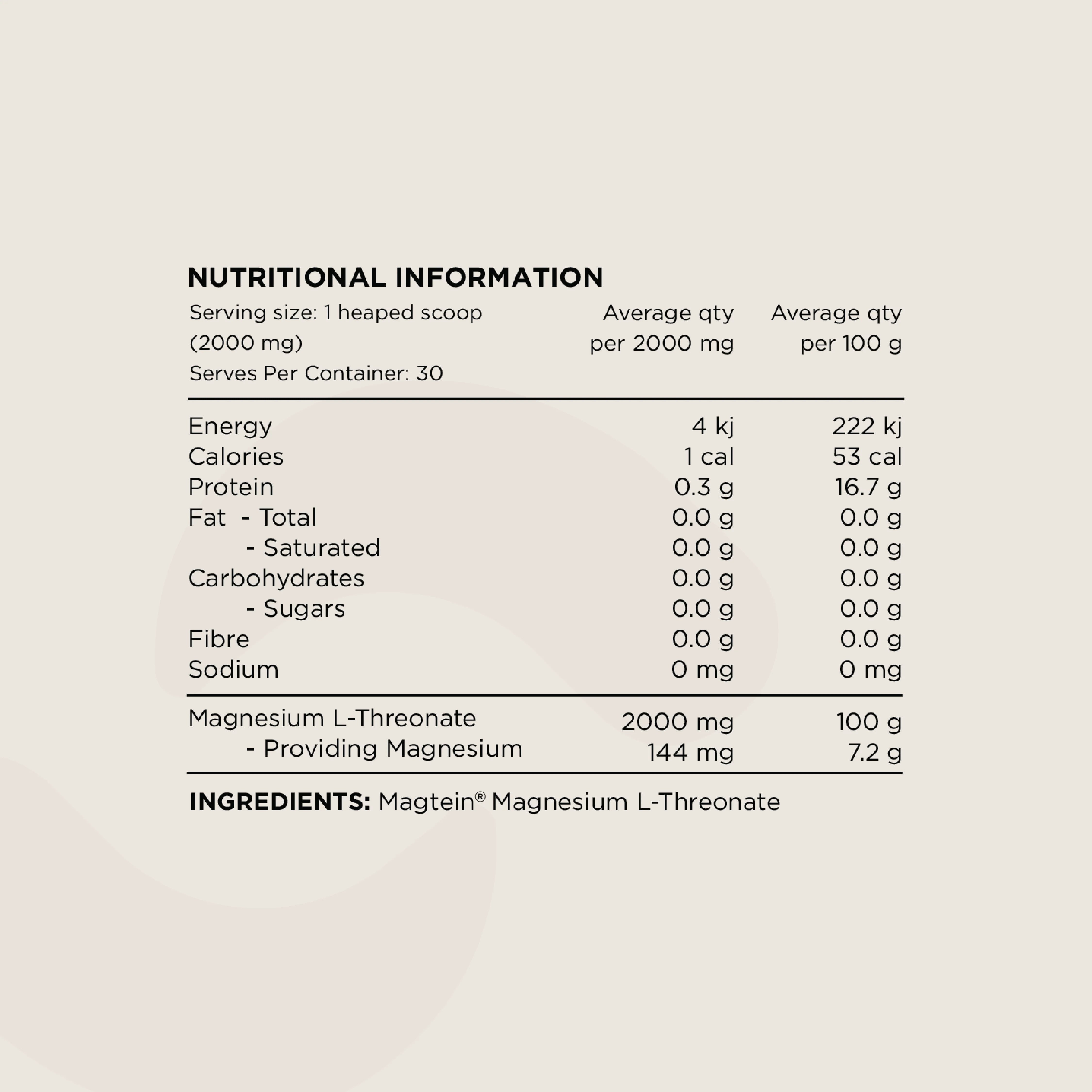 Switch Nutrition - Mag3 - Magnesium L-Threonate - 30 serves