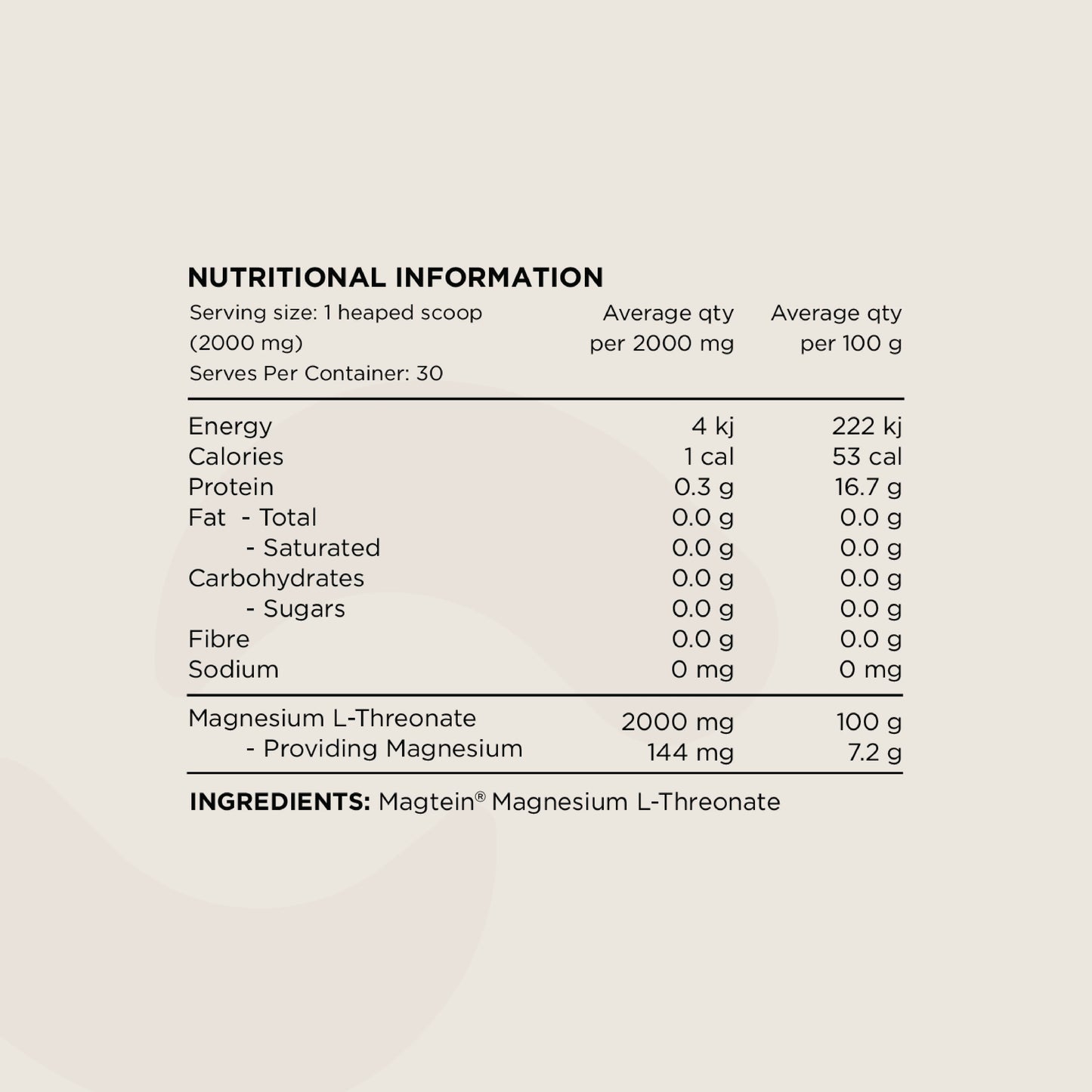 Switch Nutrition - Mag3 - Magnesium L-Threonate - 30 serves