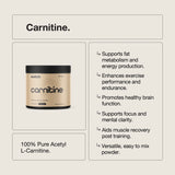 Switch Nutrition - Carnitine - 100% Pure Acetyl L-Carnitine - 100 Serves - Powder