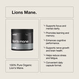 Switch Nutrition - Lion's Mane - 100% Pure Organic Powder - 60 Serves