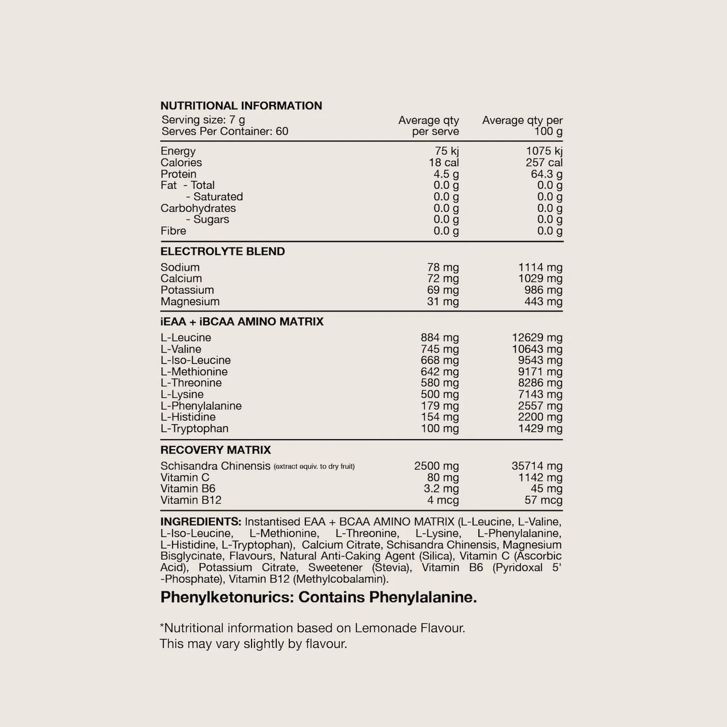 Switch Nutrition - Amino Switch - EAA & BCAA Recovery Matrix