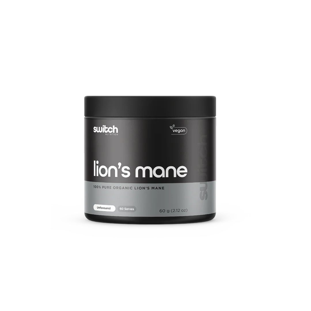Switch Nutrition - Lion's Mane - 100% Pure Organic Powder - 60 Serves