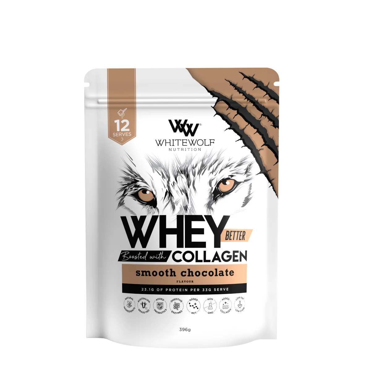 White Wolf - Whey Protein + Collagen - 396g