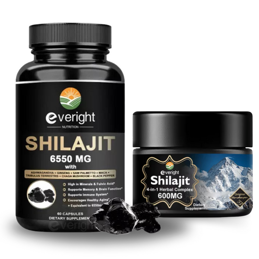 Everight Himalayan Shilajit Resin & Shilajit Capsule Twin Pack