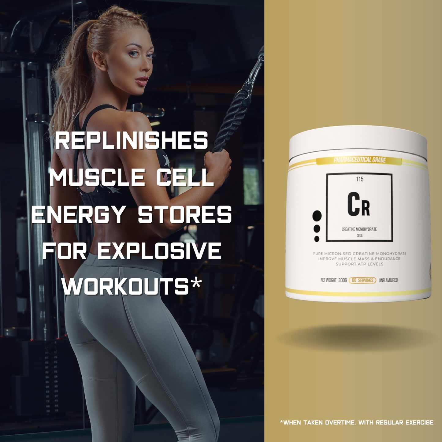 Creatine Monohydrate Powder German Engineered with Nano+ Technology 300g