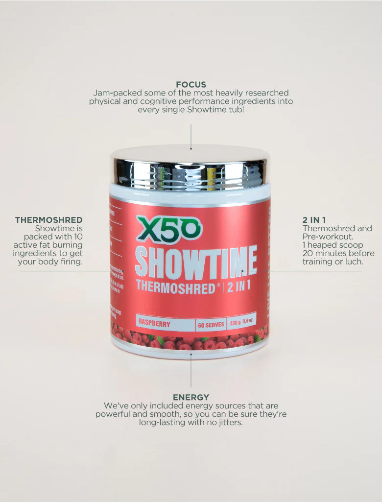 X50 Showtime Thermoshred - 60 Serves