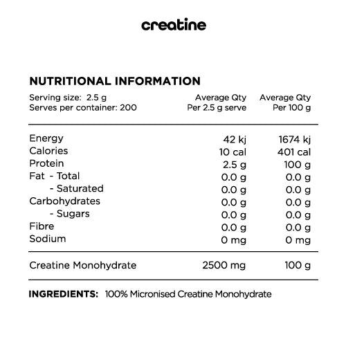 Switch Nutrition - 100% Creatine Monohydrate - 100 Serves