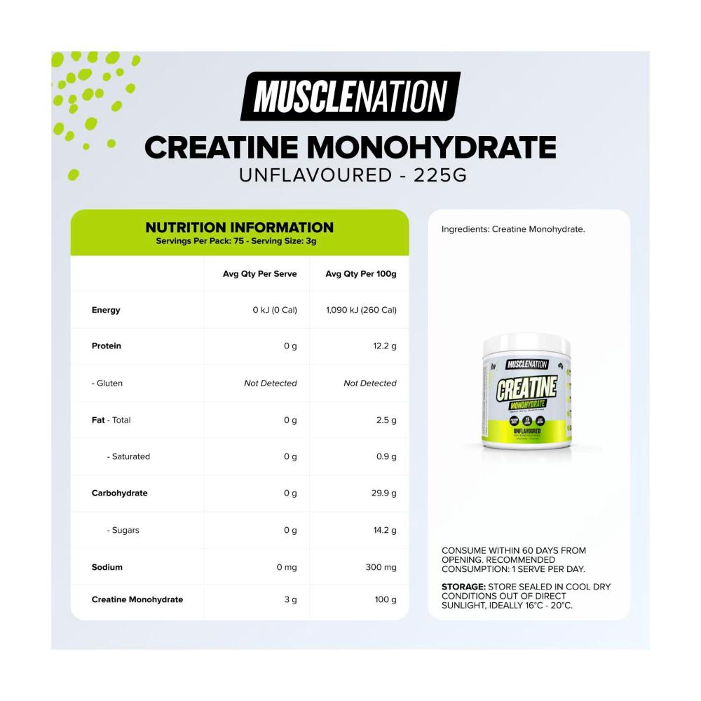 Muscle Nation - Creatine Monohydrate - 75 Serves