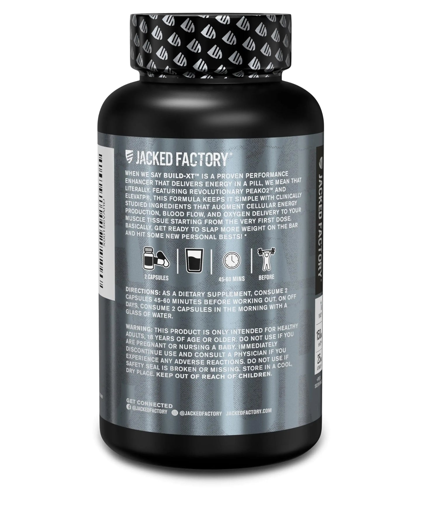Jacked Factory - Build-XT Daily Muscle Builder & Performance Enhancer - Muscle Building Supplement for Muscular Strength & Growth