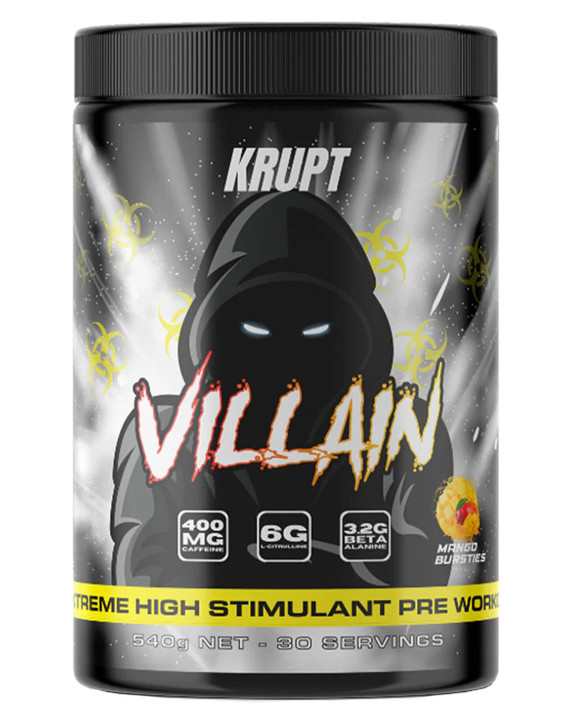 Krupt - Villian - Extreme High-Stimulant Pre-Workout - 30 Serves