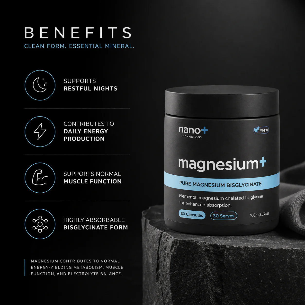 Nano+ Technology - Magnesium Glycinate