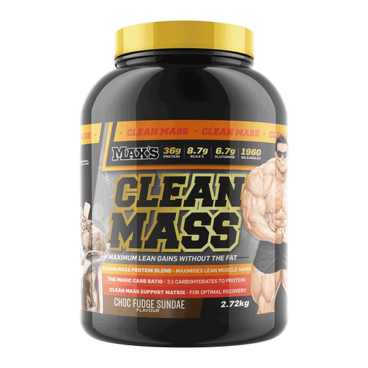 Max's Clean Mass Protein Powder - Premium Lean Gainer - 2.72kg